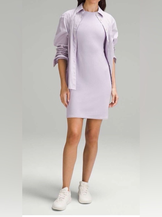 lululemon athletica Dresses & Skirts - NWOT New Lululemon Ribbed Softstreme Slim-Fit Tank Dress Lilac Ether